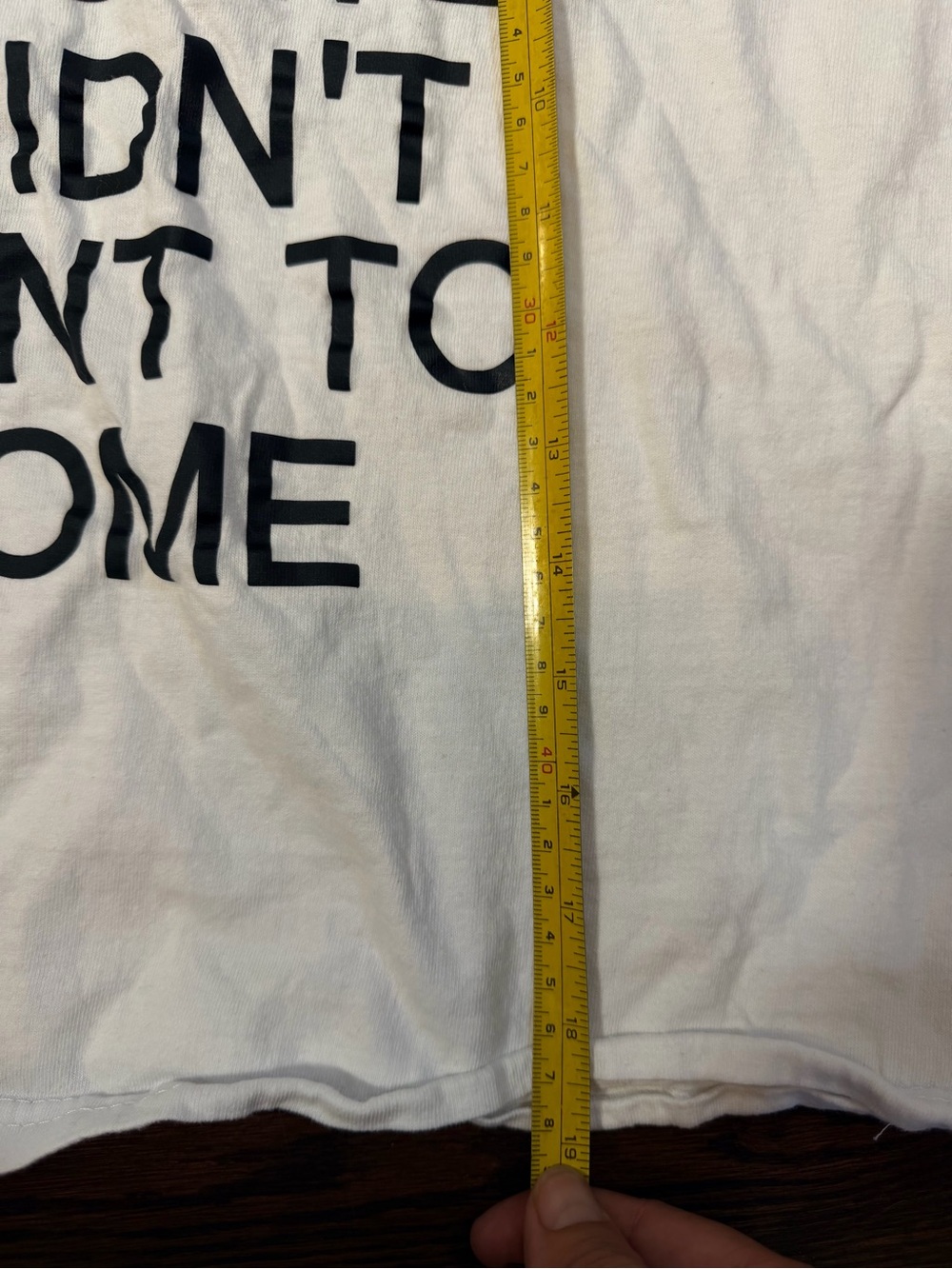 Woman White Graphic Tee - 'Sorry I'm Late' S - Picture 4 of 5